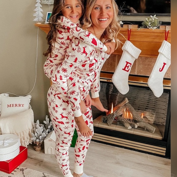 Hanna Andersson adult Woman’s Christmas pajamas Long John organic PJ’s - Picture 4 of 5